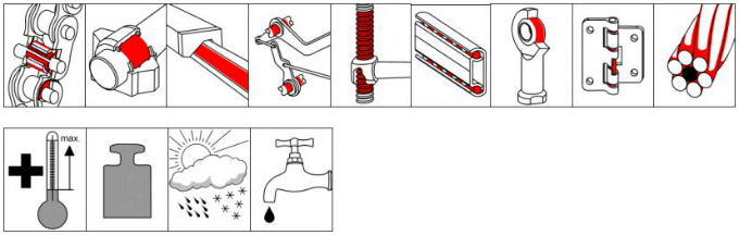 OKS 354 / OKS 3541 hoogtemperatuur smeerolie met sterke hechting
