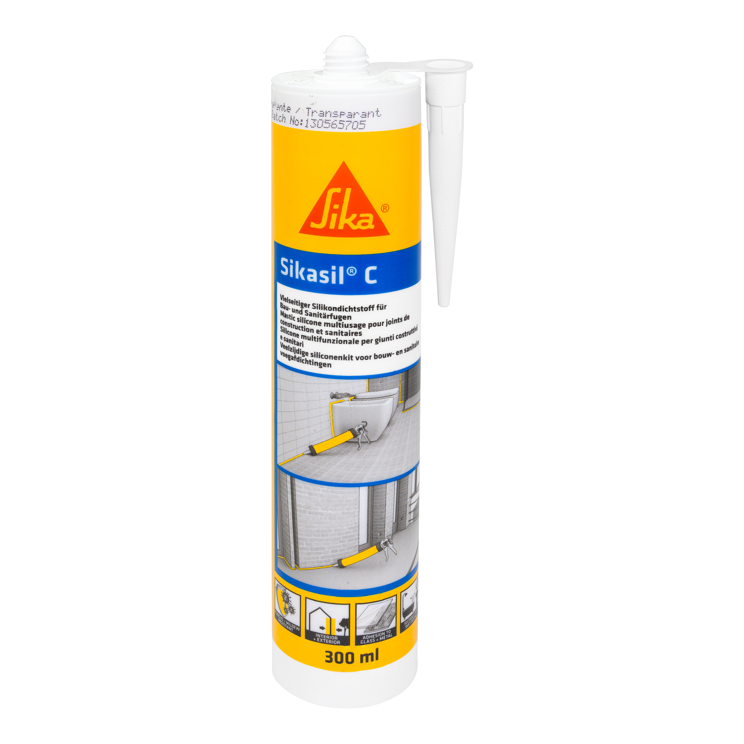 925746055 SIKASIL-C TRANSPARANT GRIJS 300 ML