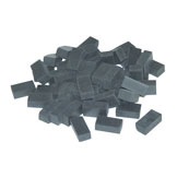 922753670 RUBBER VULBLOKJES 0,95X0,95X2,54 (50 ST) KB1228